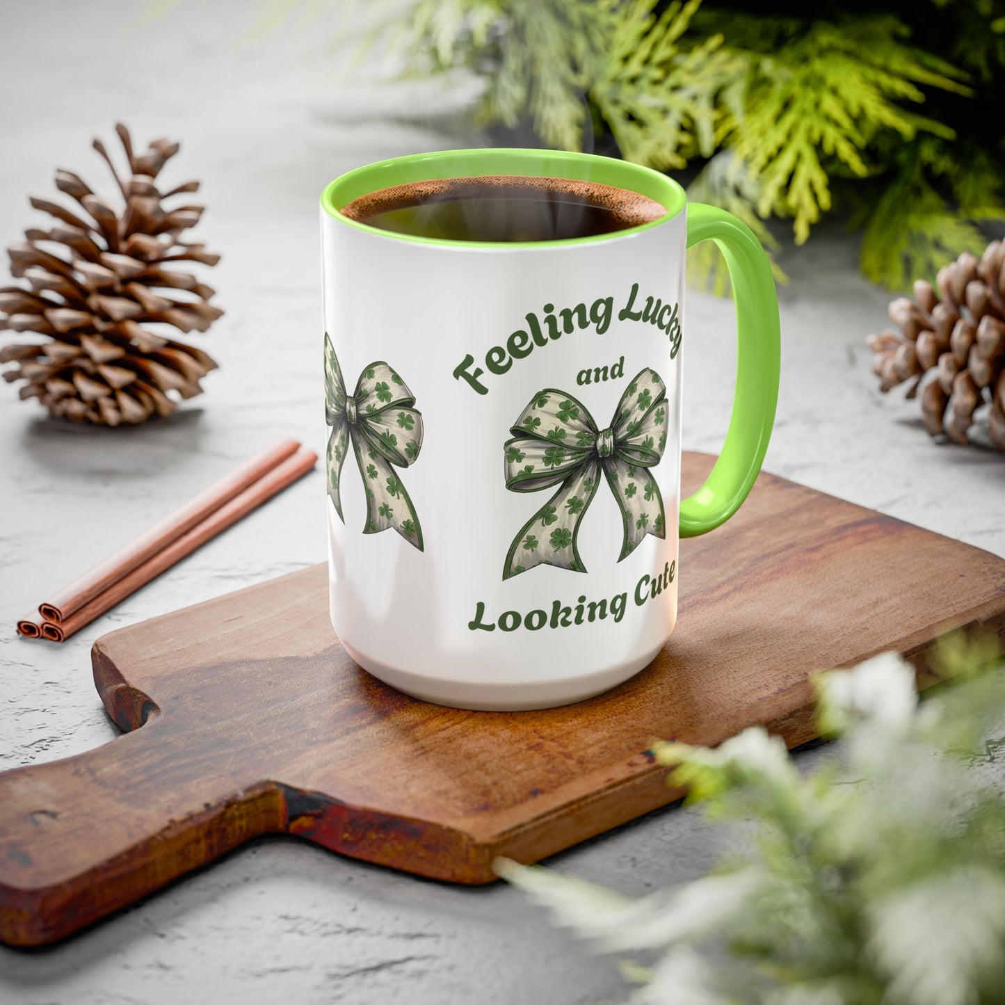 Feeling Lucky Cute St. Patrick's Day Mug - 11oz & 15oz Ceramic Coffee Cup