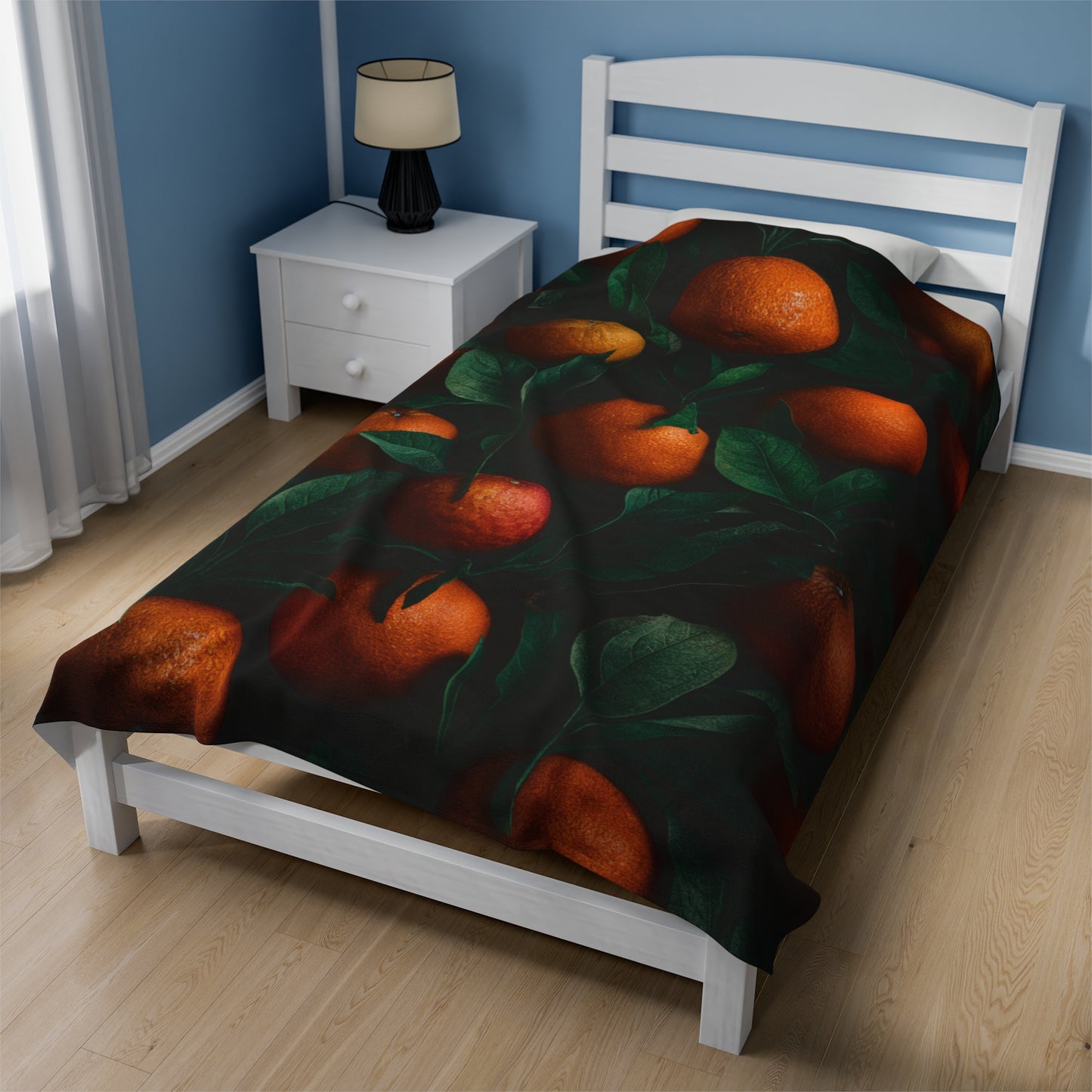 Orange Vine Velveteen Plush Blanket