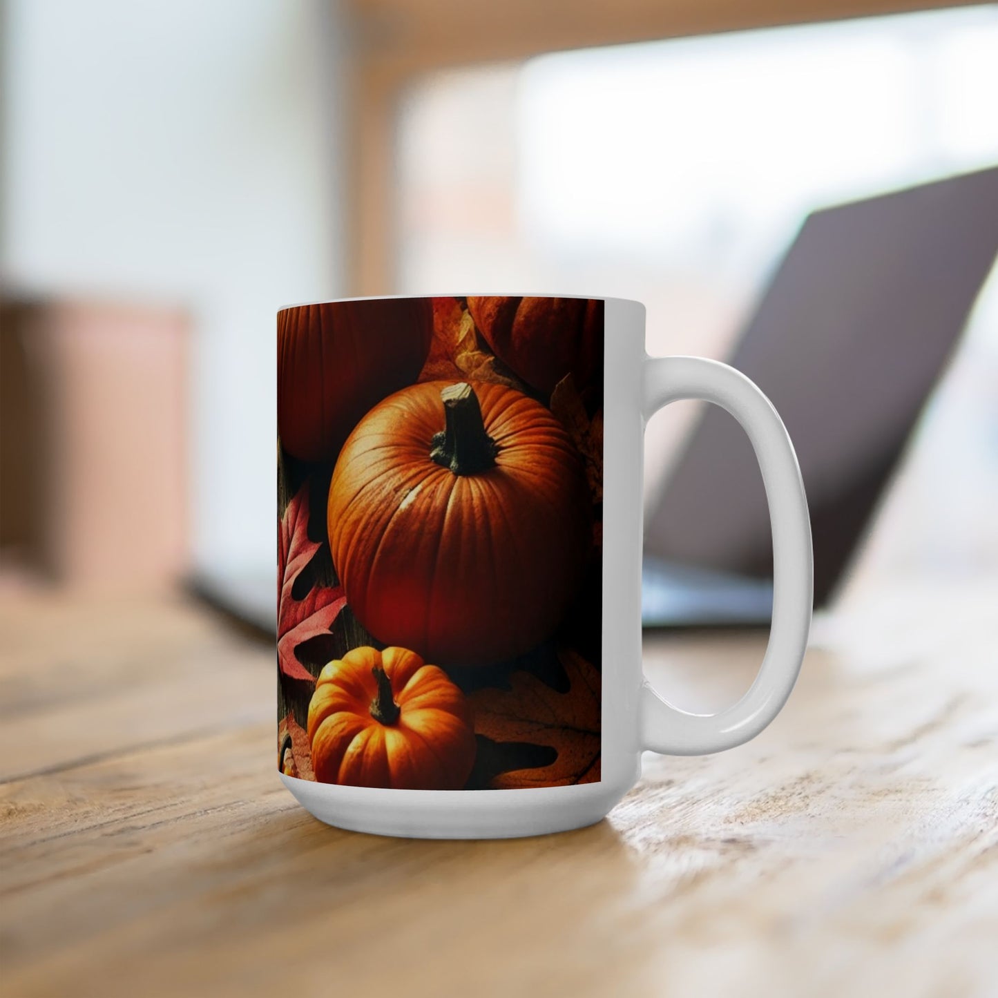 Fall Pumpkins Ceramic Mug, (11oz, 15oz)