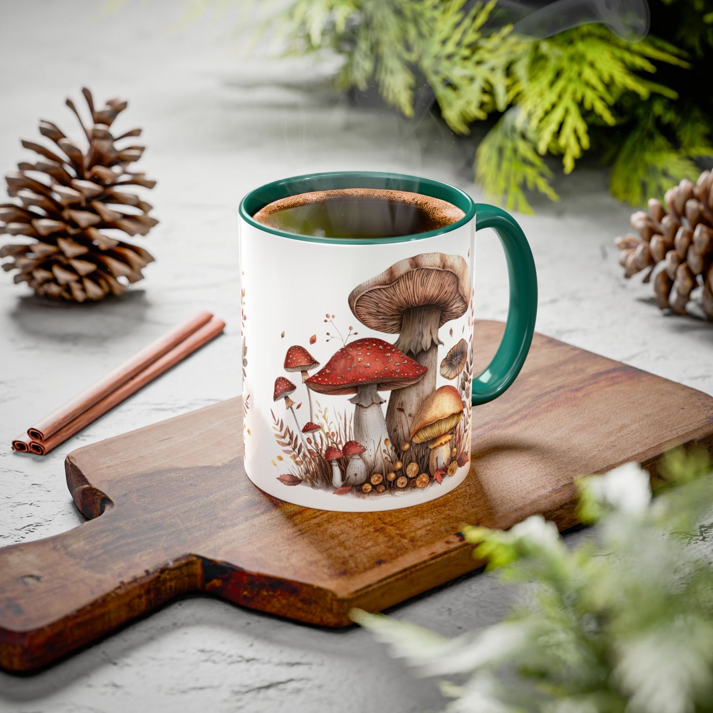 Mushroom Trio Colorful Mugs, 11oz