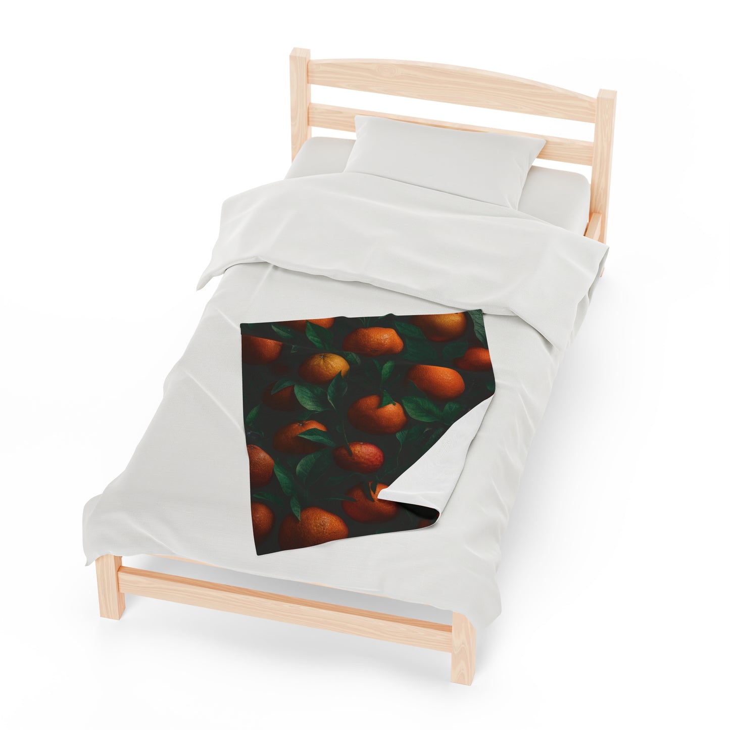 Orange Vine Velveteen Plush Blanket