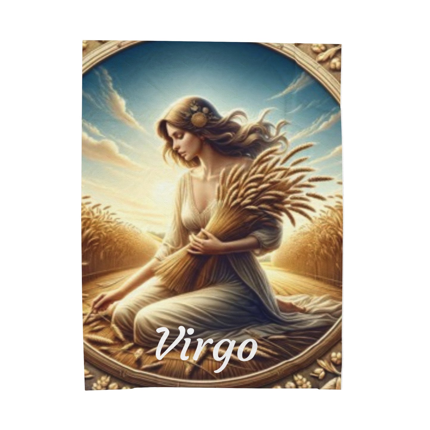 Virgo Zodiac Sign Velveteen Plush Blanket