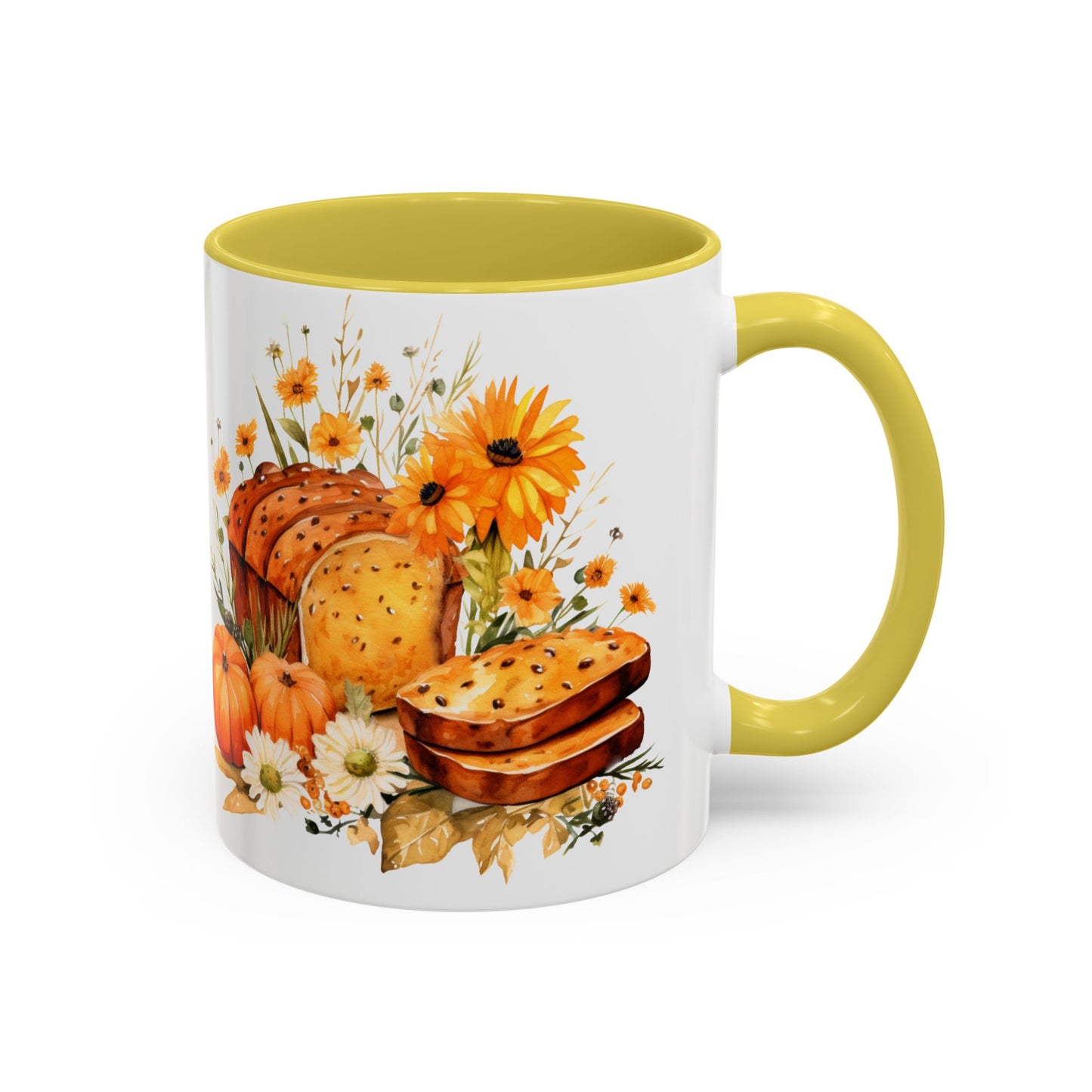 Pumpkin Bread Colorful Mugs, 11oz