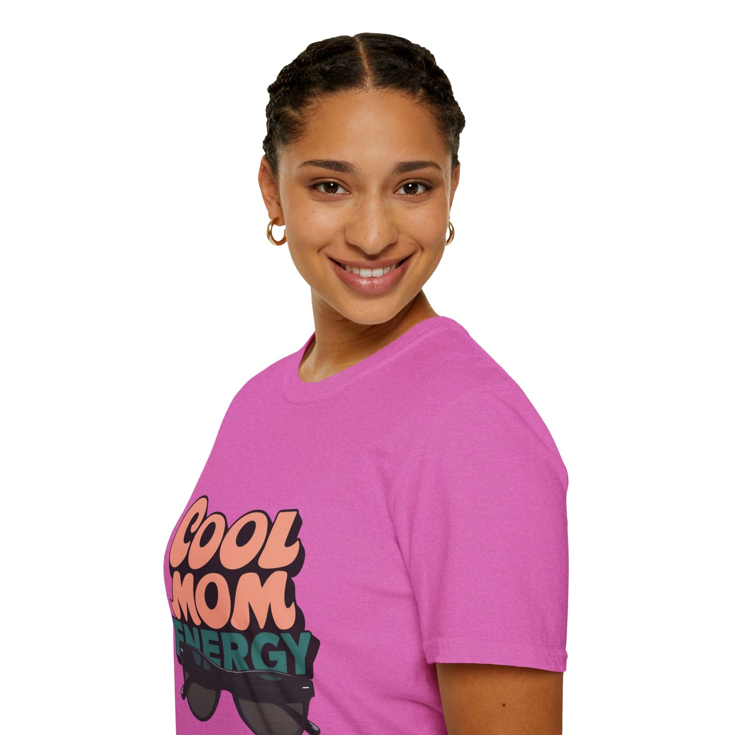 Cool Mom Energy Unisex T-Shirt - Softstyle Tee for Trendy Moms