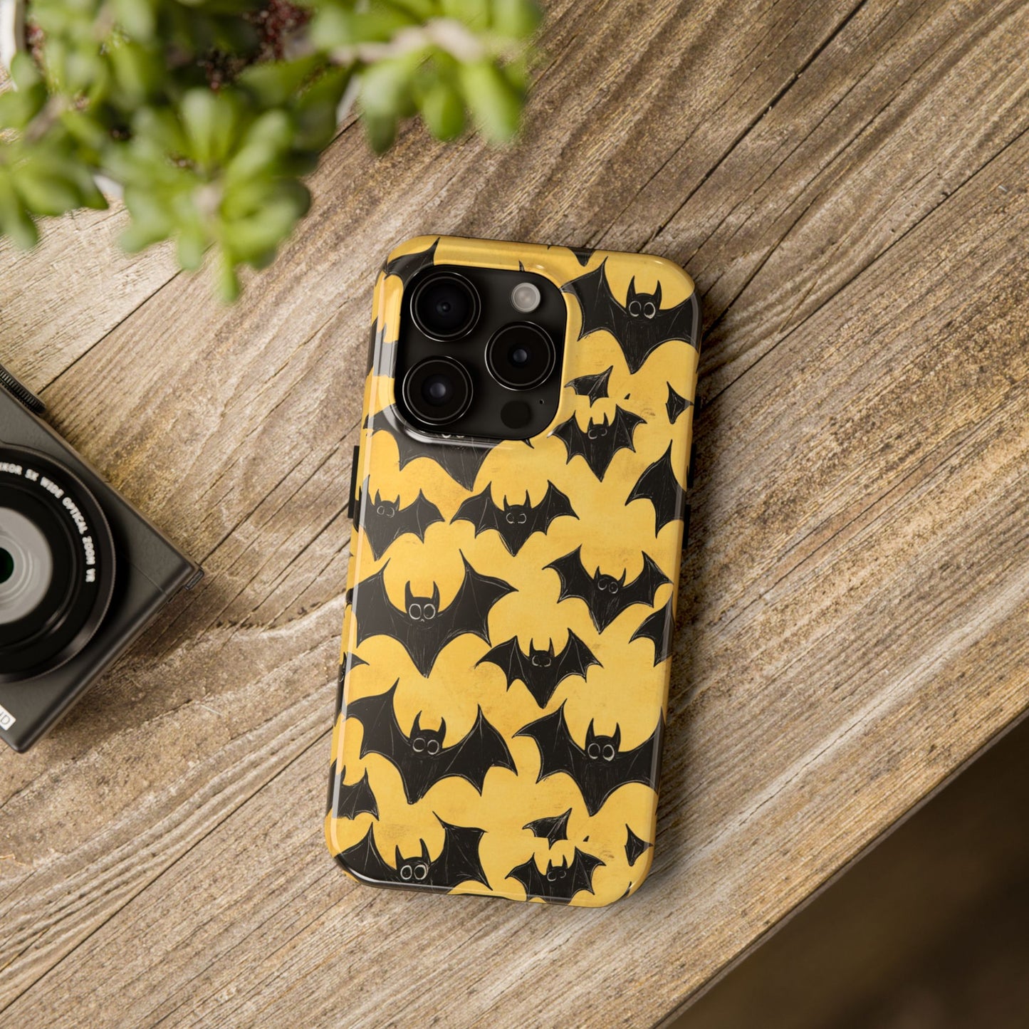Halloween Yellow Bats Tough Phone Cases