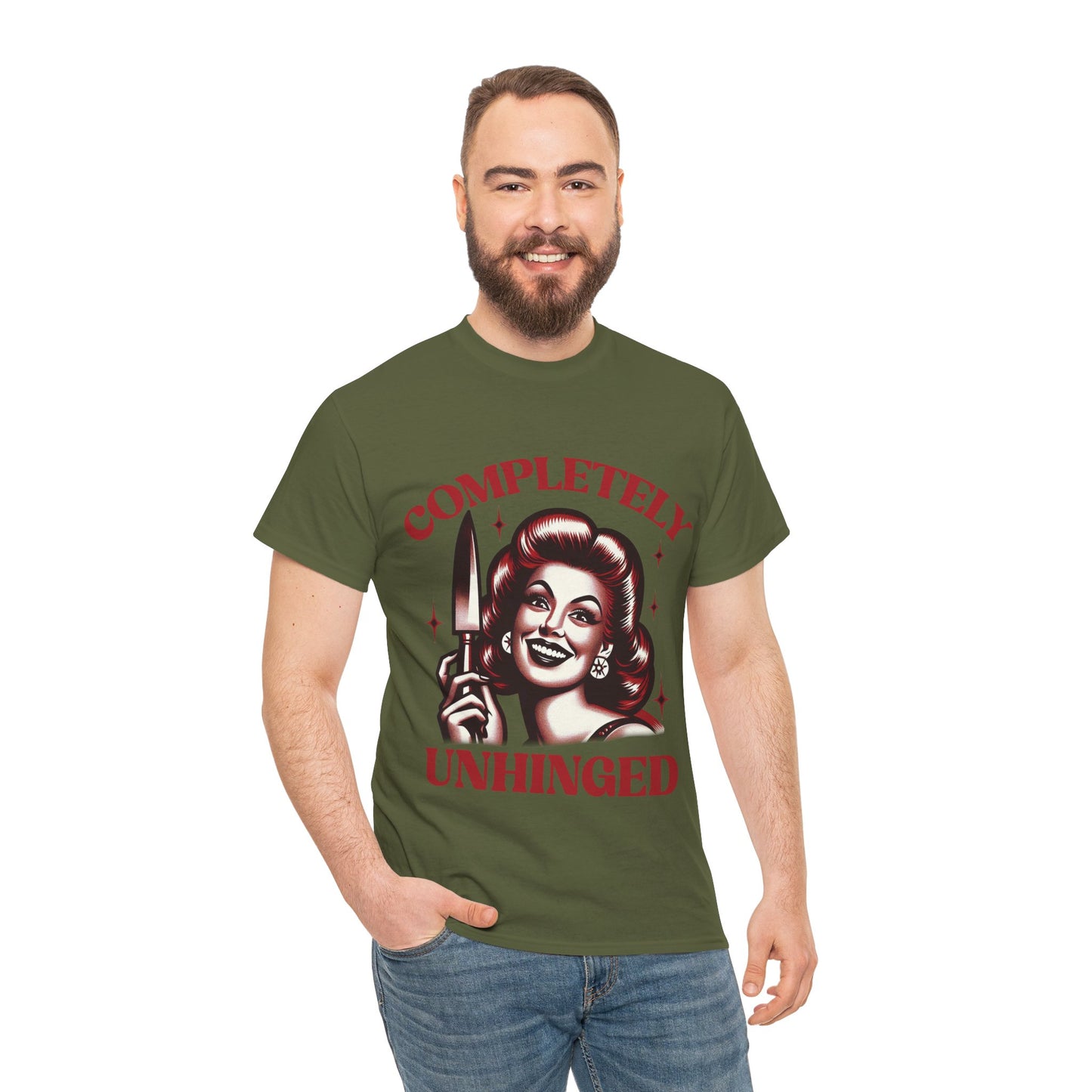 Completely Unhinged Unisex Heavy Cotton Tee