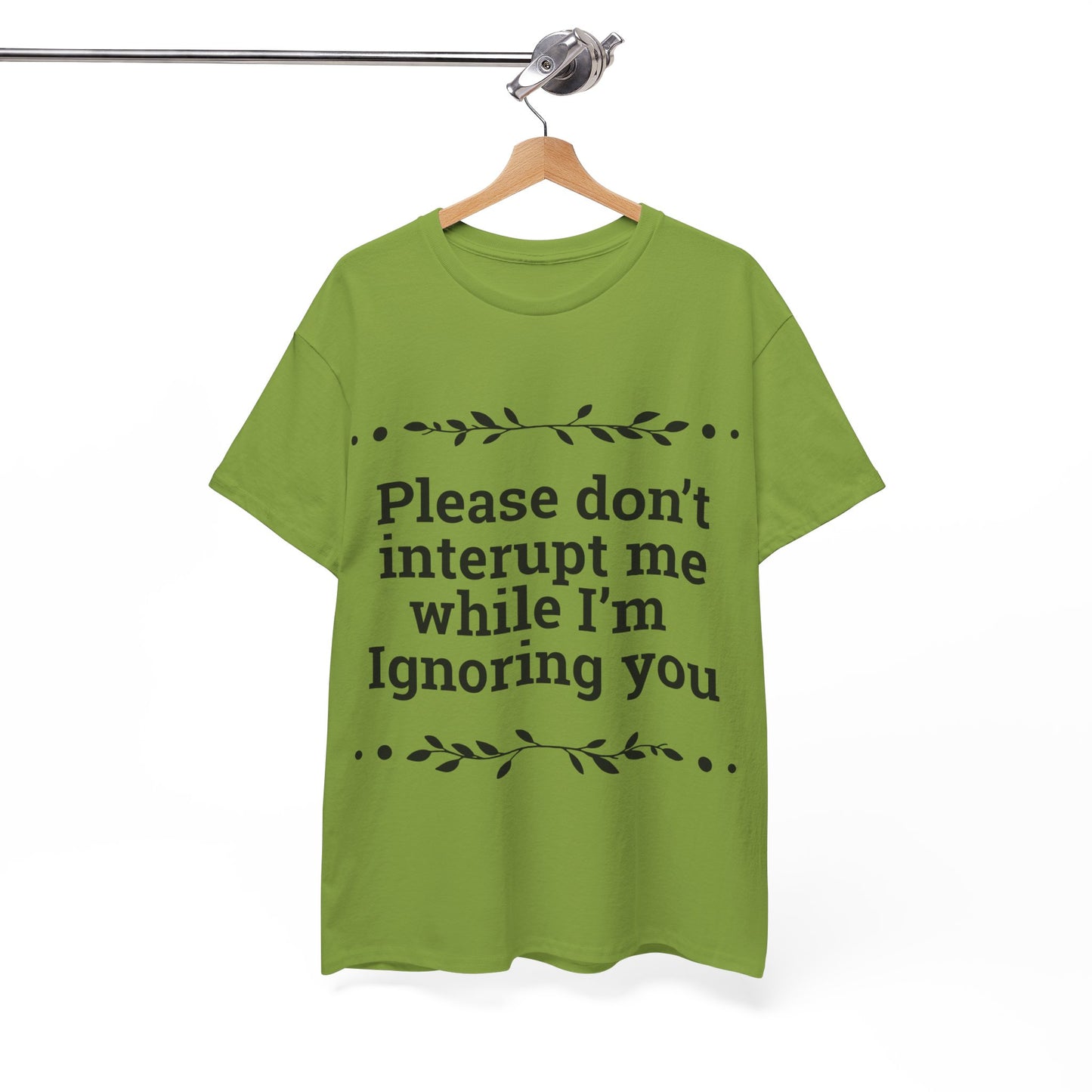 Please Don't Interrupt Me Unisex Heavy Cotton Tee