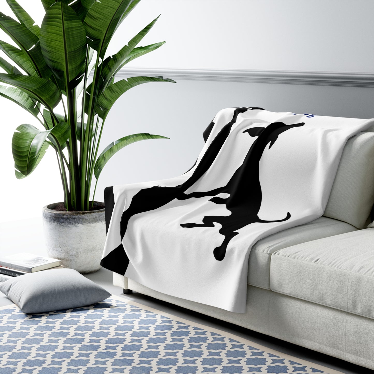 Edge of the Bed: The Dog's Domain Sherpa Fleece Blanket