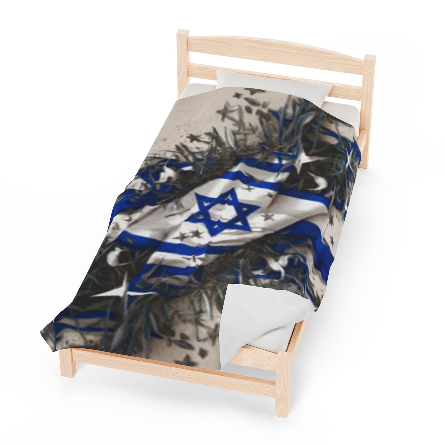 Israeli Flag Velveteen Plush Blanket