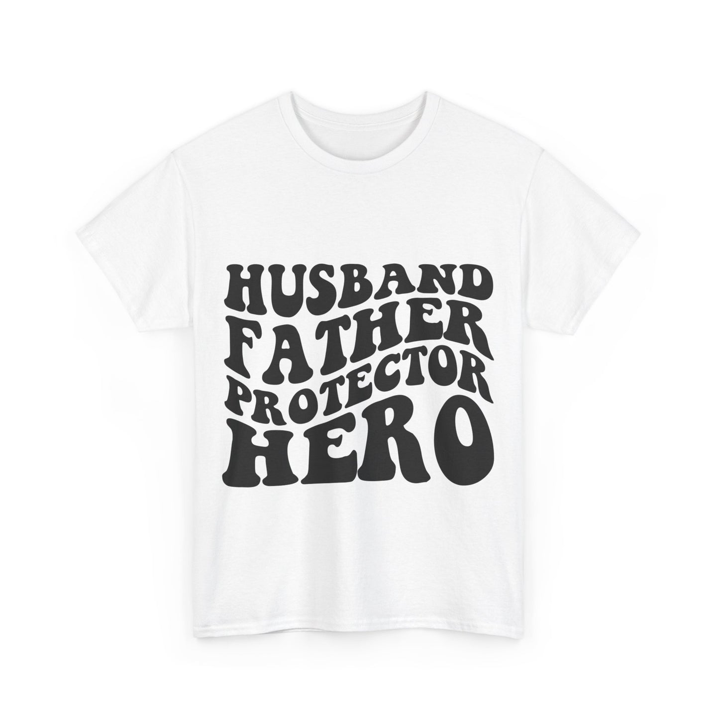Husband Father Protector Hero Unisex Heavy Cotton Tee