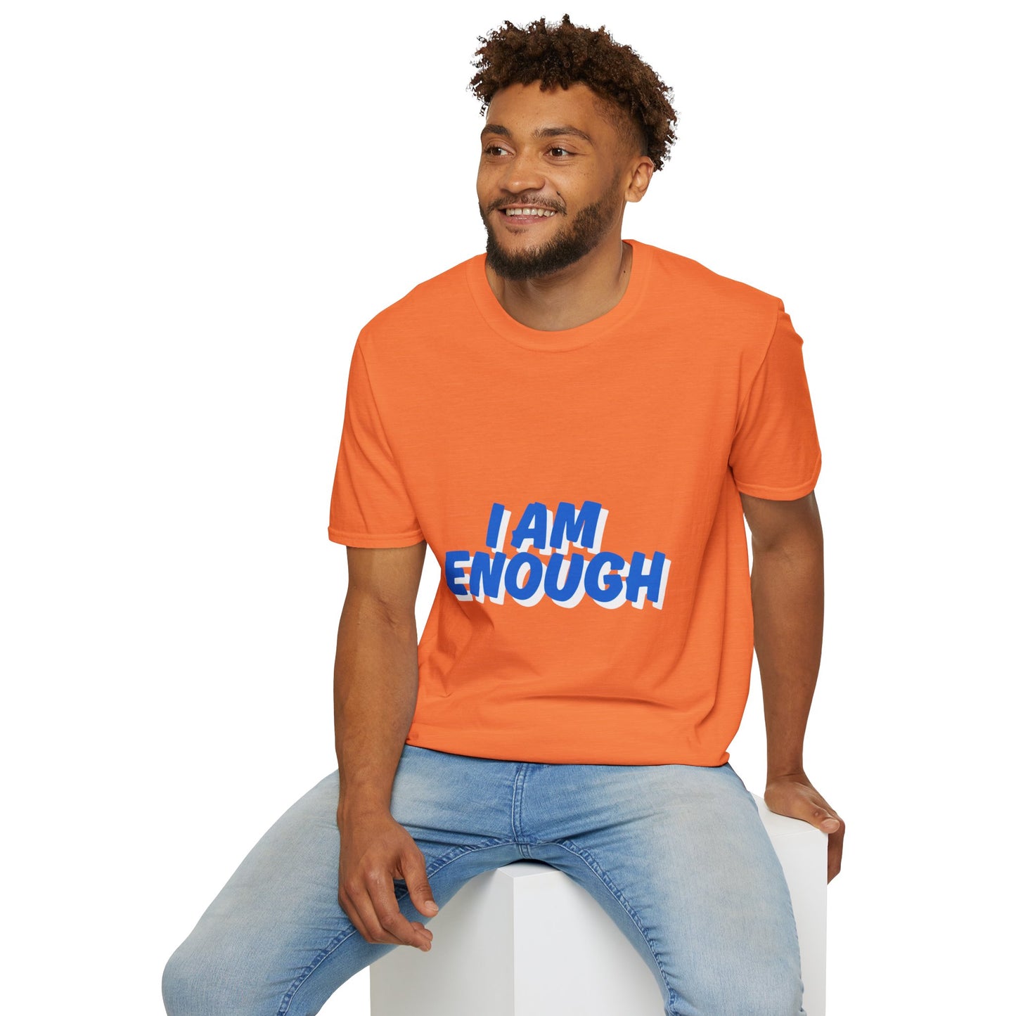 Unisex Softstyle T-Shirt - Empowering 'I AM ENOUGH' Statement Tee