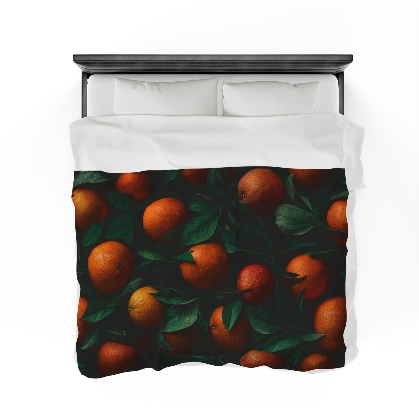 Orange Vine Velveteen Plush Blanket