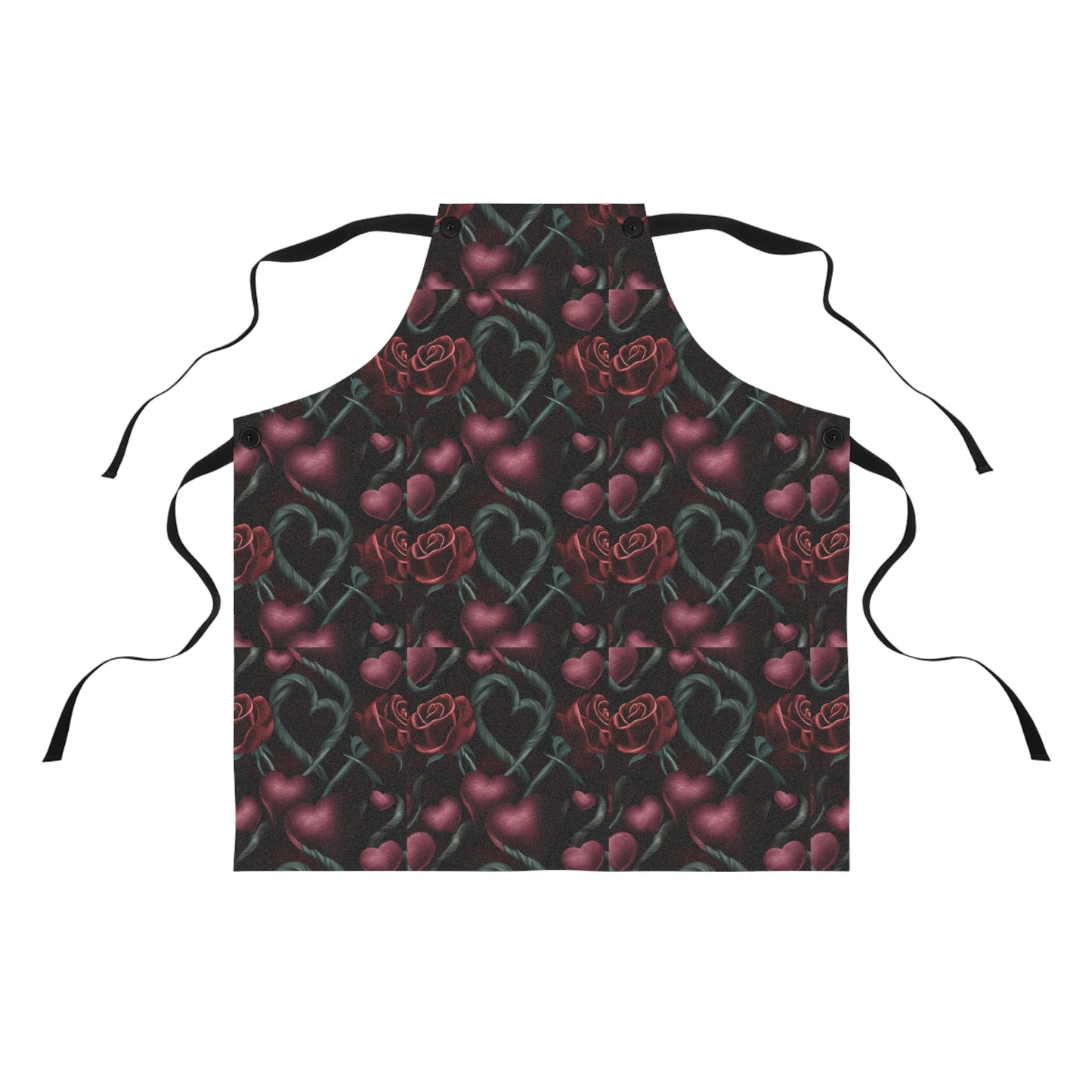 Hearts and Roses Themed Apron (AOP)