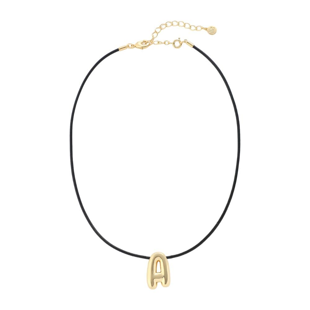 Leo & Luca Balloon Initial Necklace - Bubble Letter Gold Necklace - Necklace Charm - Unique Personalized Gifts for Women - Gold Plated Trendy Alphabet Pendant - Letter 'J'