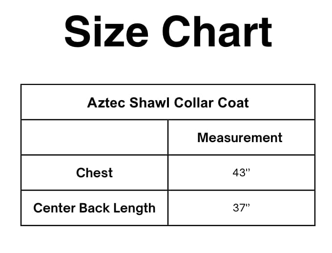 KASHWÉRE Oprah's Favorite Things 2024 Women's Aztec Shawl Collar Coat, Black/Chestnut/Teddy, One Size