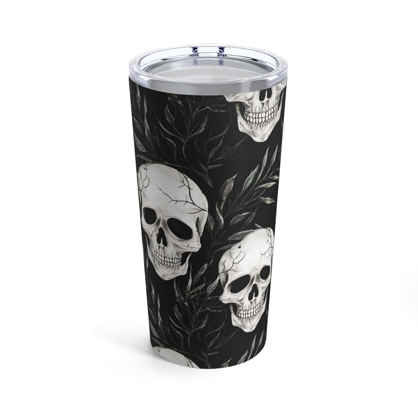 Halloween Black Skeleton Tumbler 20oz