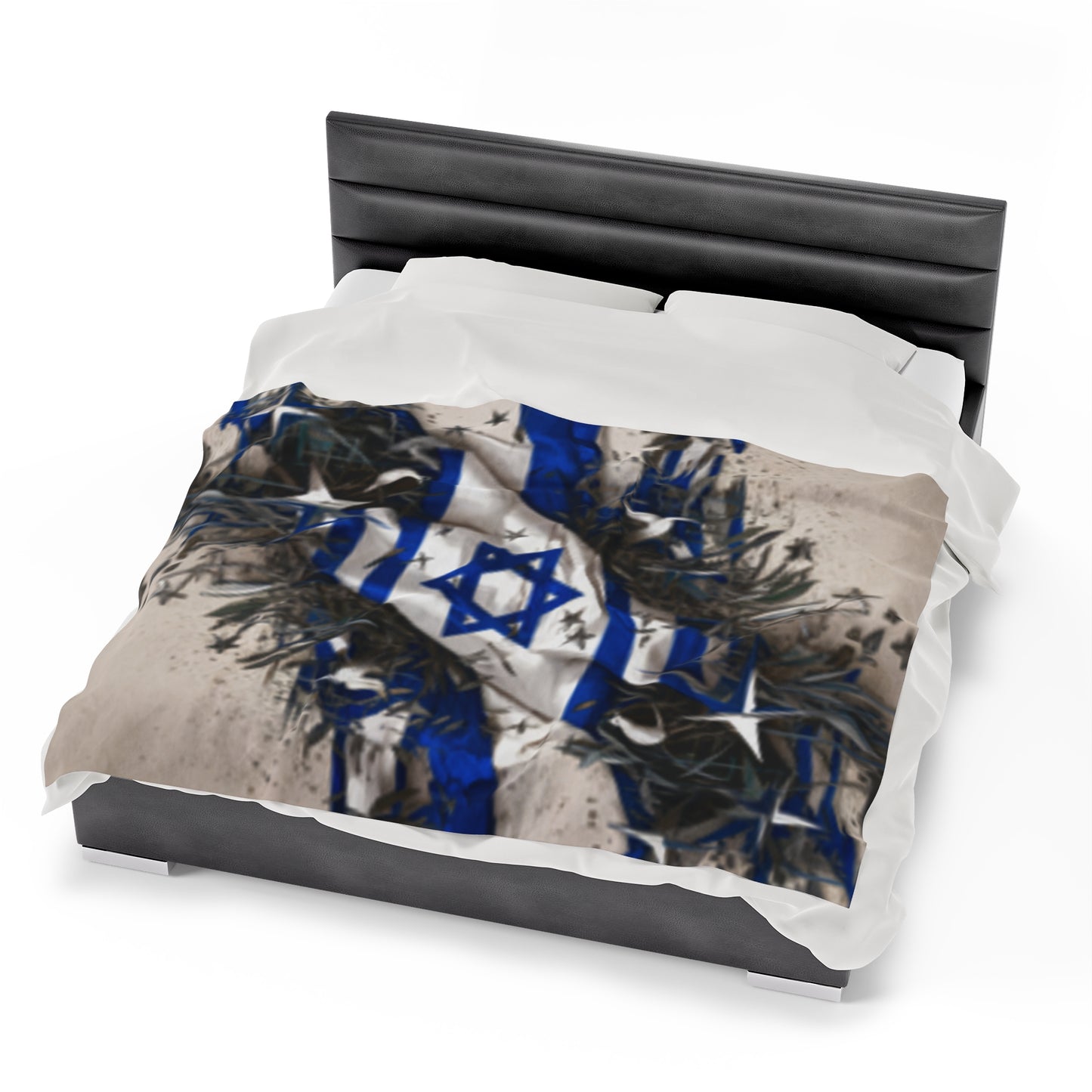 Israeli Flag Velveteen Plush Blanket