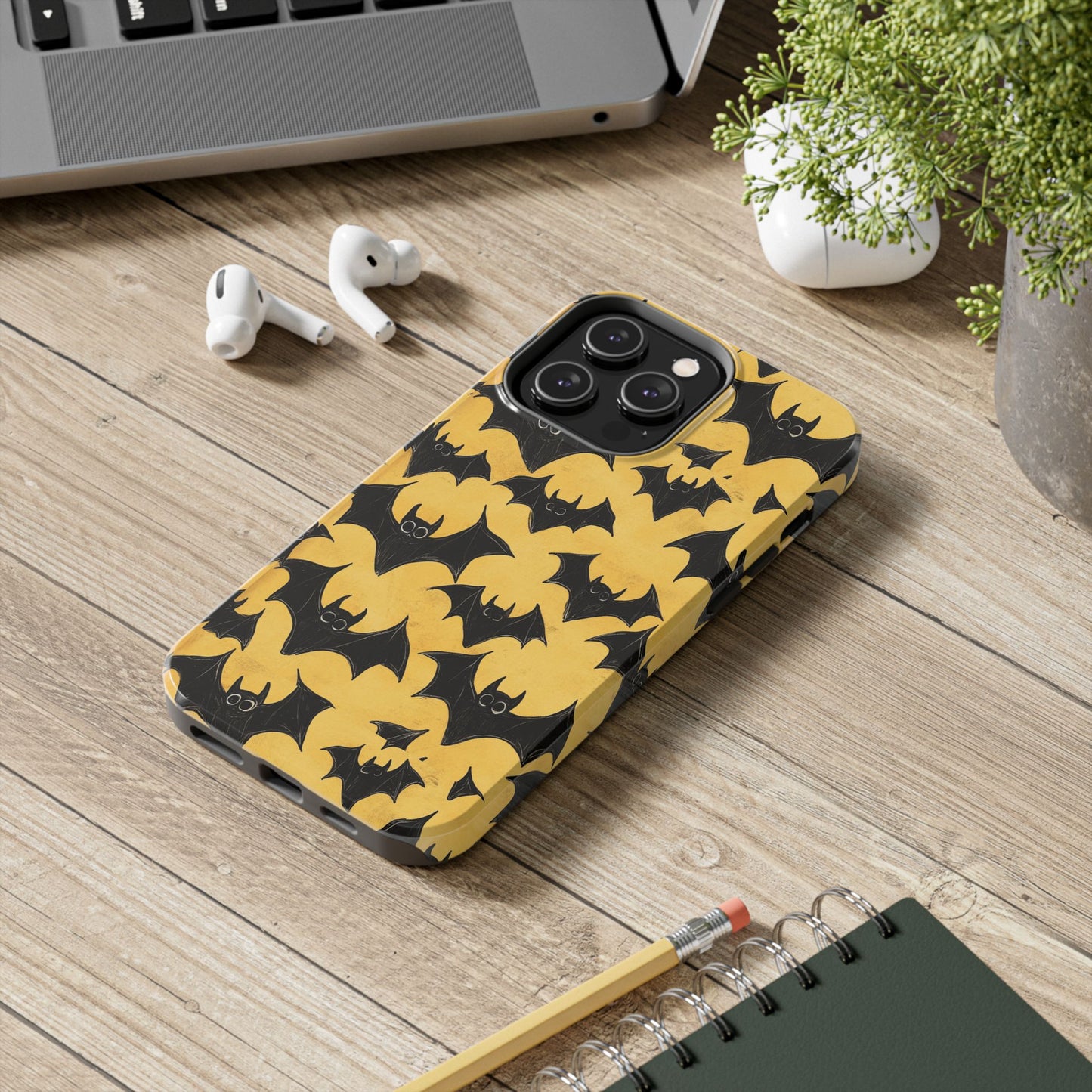 Halloween Yellow Bats Tough Phone Cases