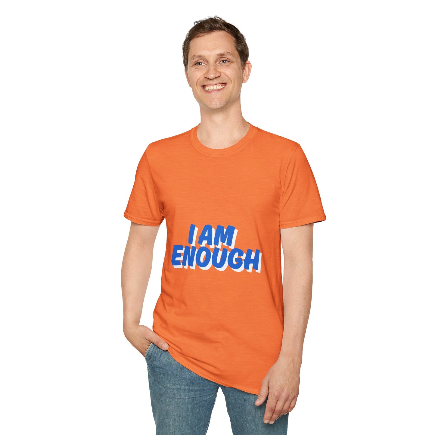 Empowering Unisex Softstyle T-Shirt - 'I AM ENOUGH'