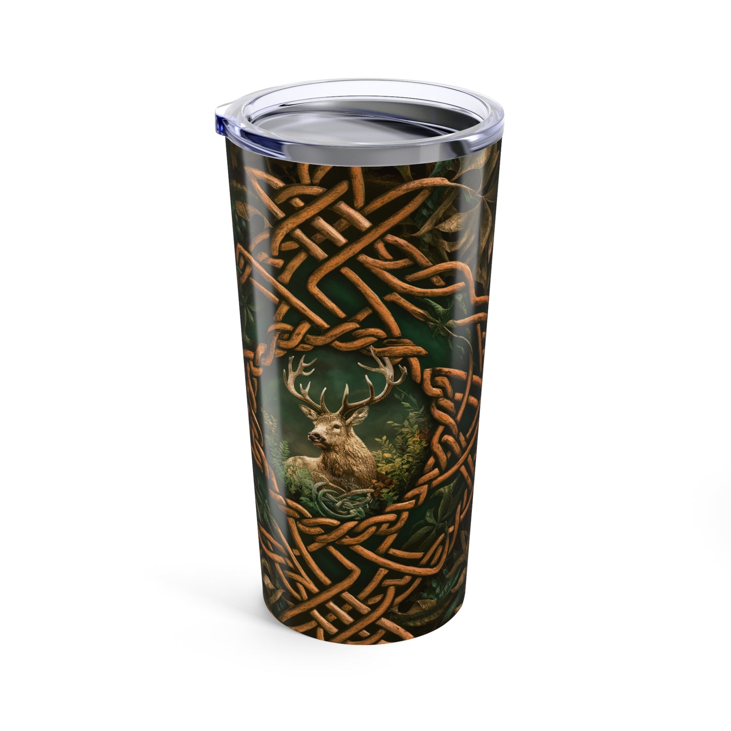 Celtic Knot 20oz Tumbler - Elegant Insulated Travel Mug with Nature Design