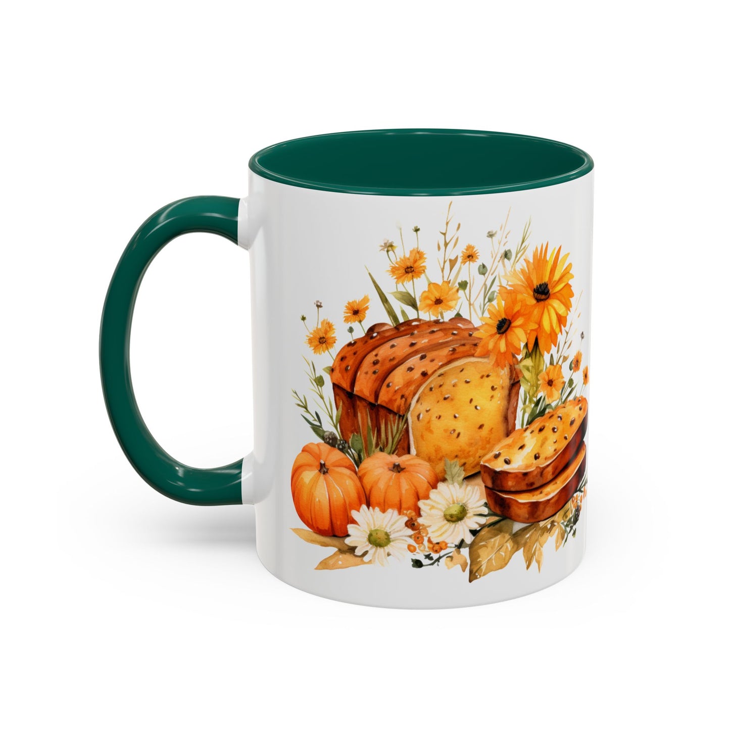 Pumpkin Bread Colorful Mugs, 11oz