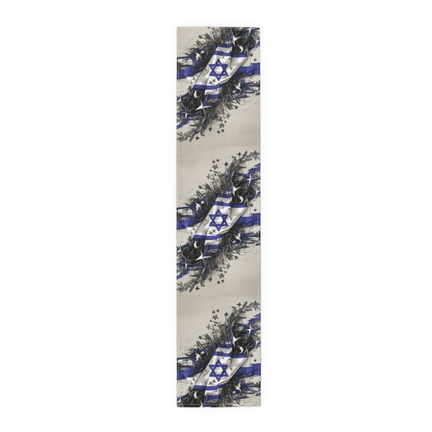 Israeli Flag Table Runner (Cotton, Poly)