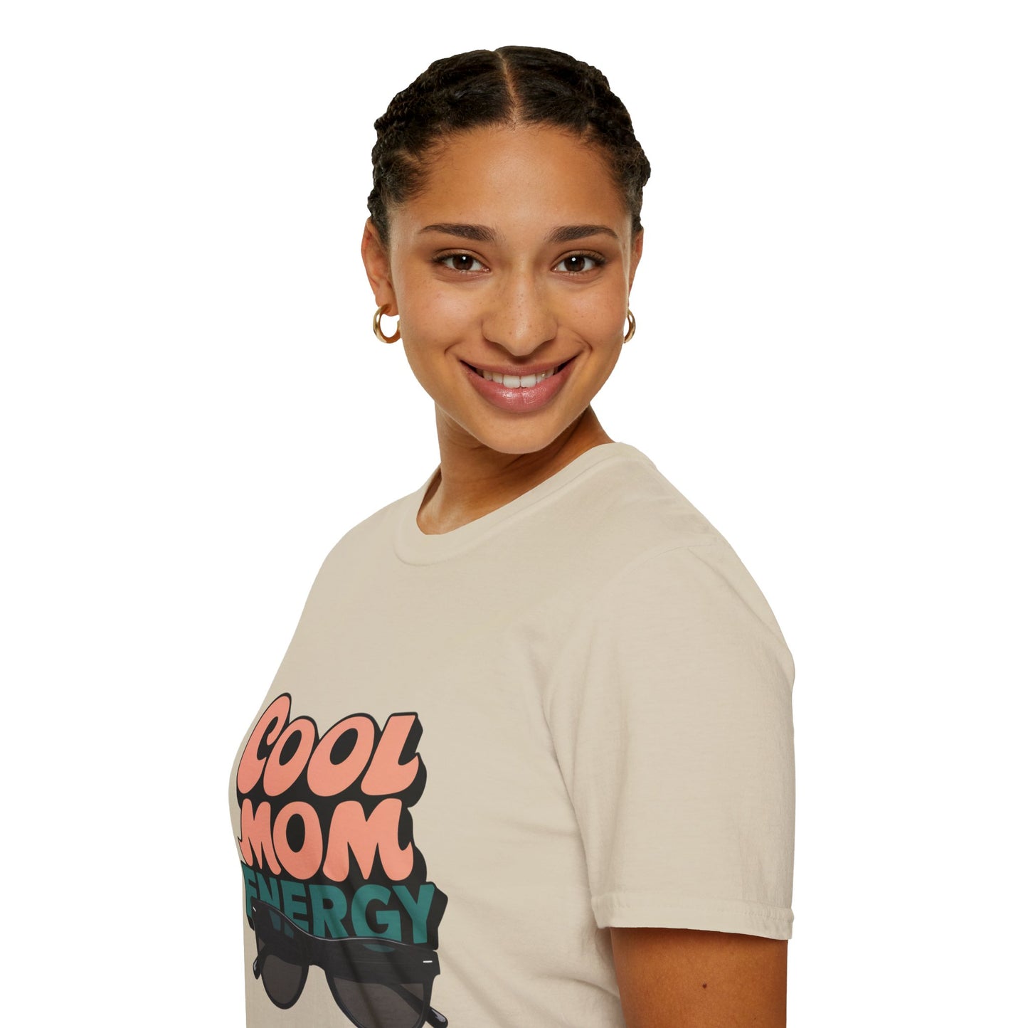 Cool Mom Energy Unisex T-Shirt - Softstyle Tee for Trendy Moms
