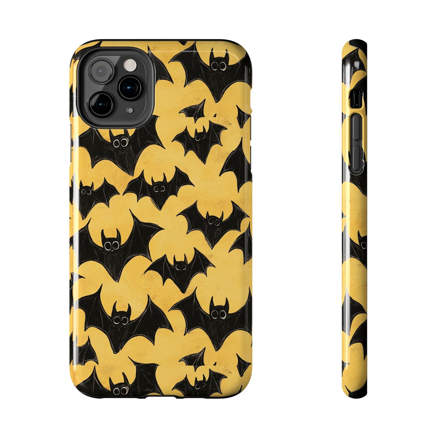 Halloween Yellow Bats Tough Phone Cases