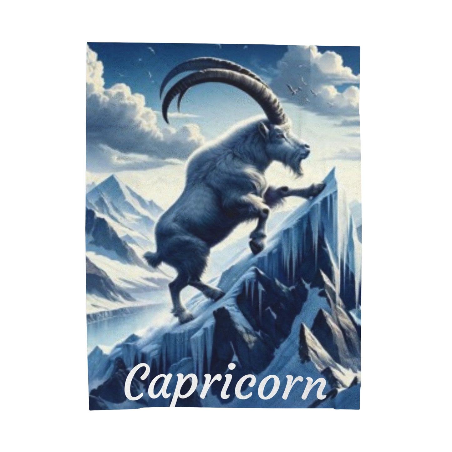 Capricorn Zodiac Sign Velveteen Plush Blanket