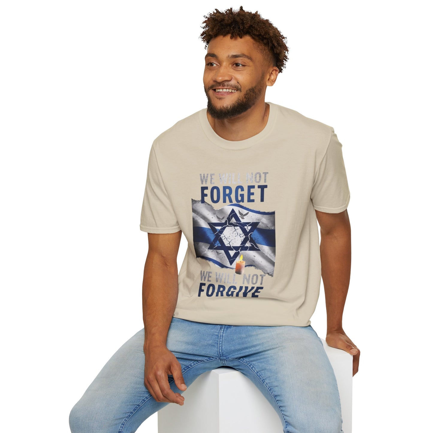 We Will Not Forget Unisex Softstyle T-Shirt - Israel Memorial Tribute Tee