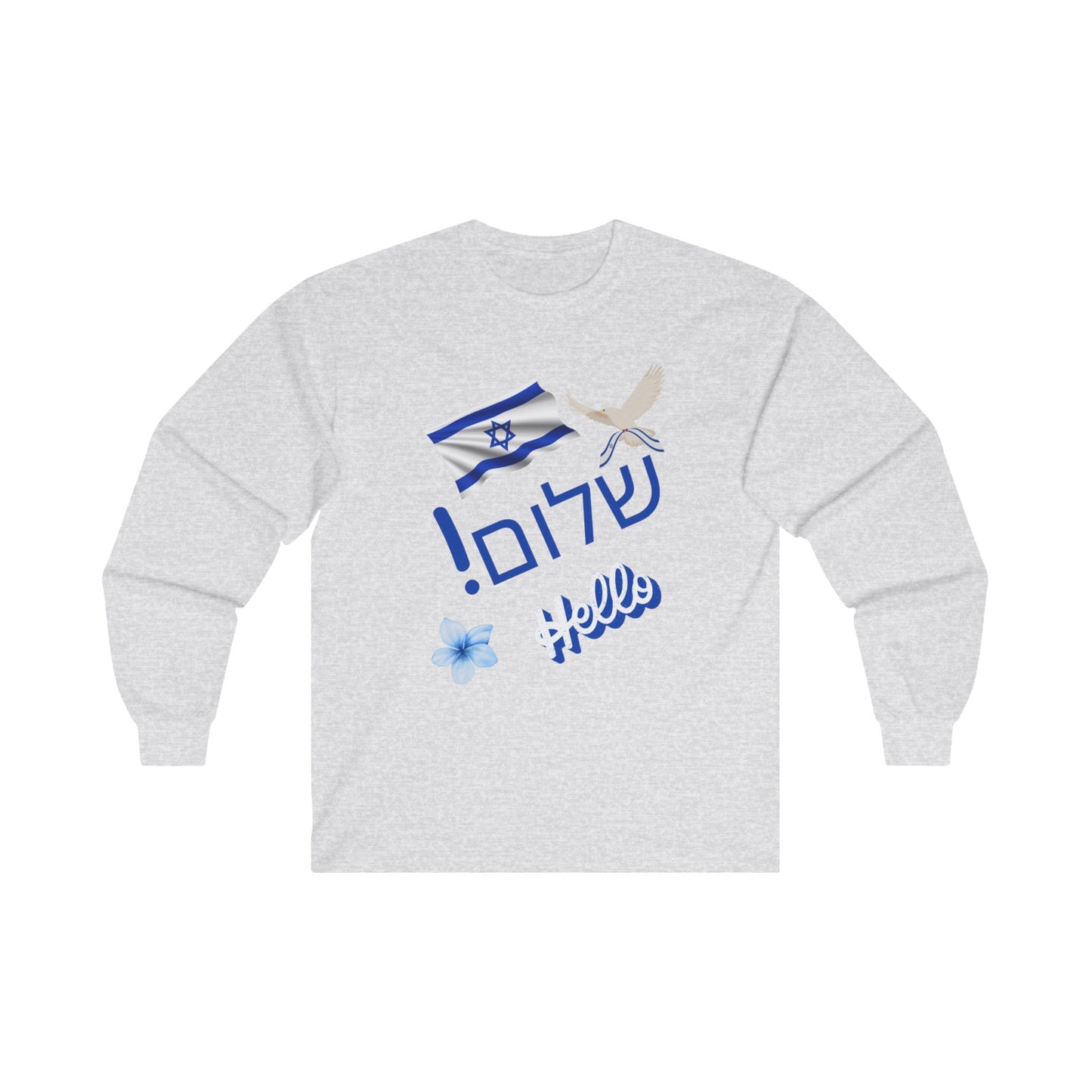 Hello in Hebrew Unisex Ultra Cotton Long Sleeve Tee