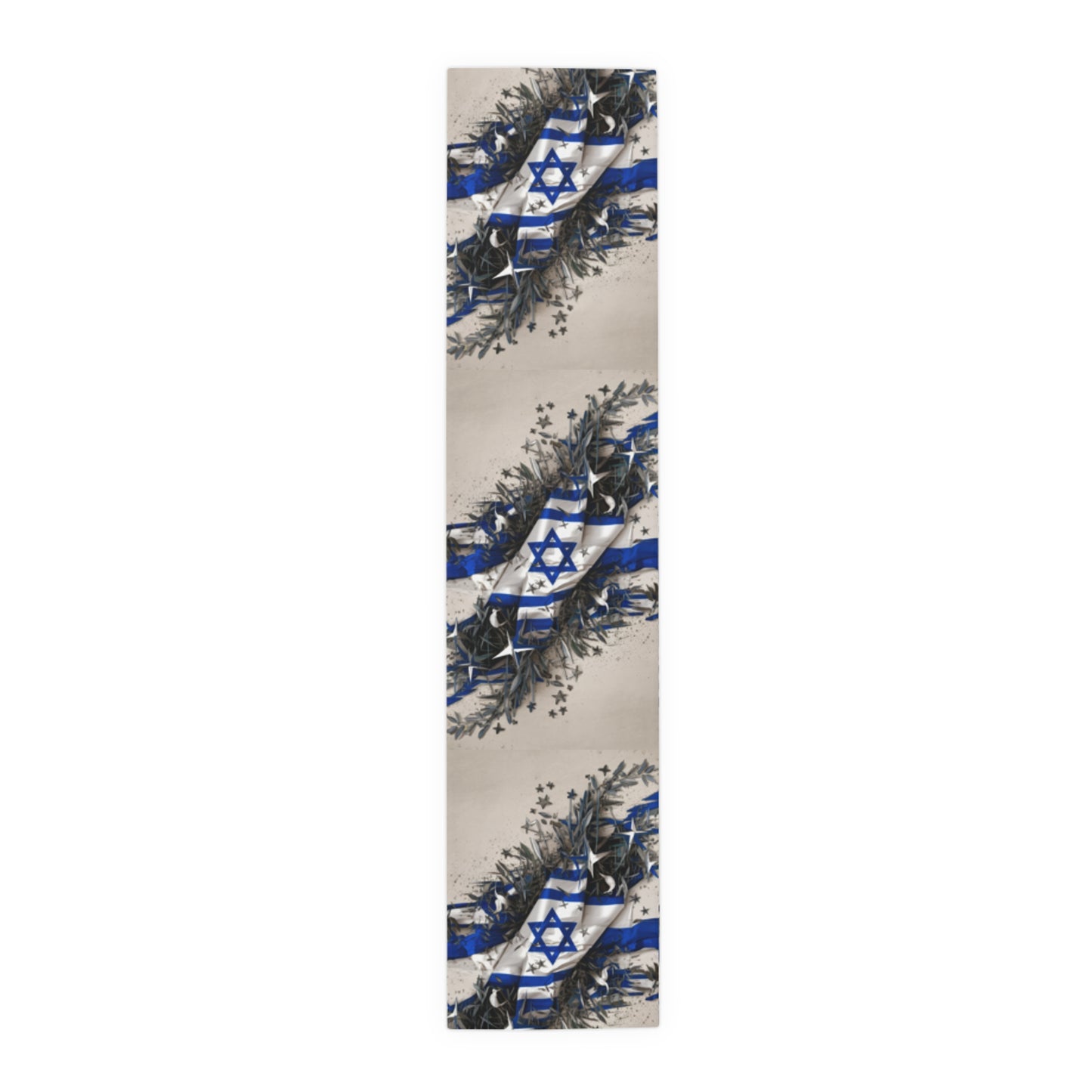 Israeli Flag Table Runner (Cotton, Poly)