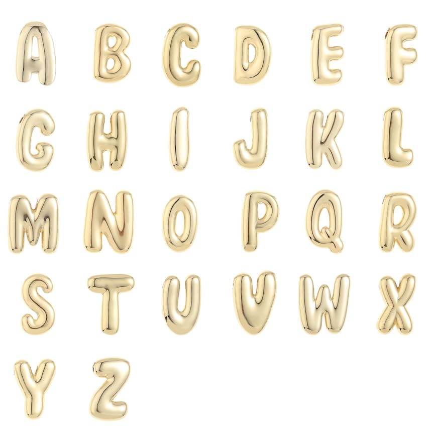 Leo & Luca Balloon Initial Necklace - Bubble Letter Gold Necklace - Necklace Charm - Unique Personalized Gifts for Women - Gold Plated Trendy Alphabet Pendant - Letter 'J'