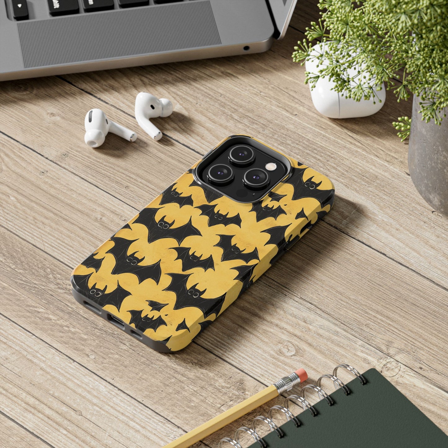 Halloween Yellow Bats Tough Phone Cases