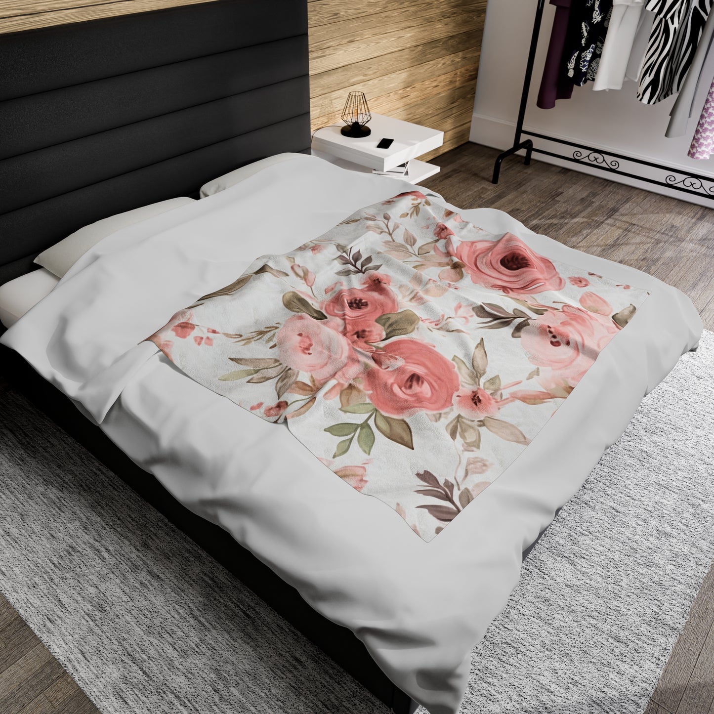Luxury Dusty Rose Velveteen Blanket – Ultra-Soft, Customizable, Cozy for Home or Gifts