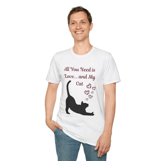 All You Need Is Love And My Cat Unisex Softstyle T-Shirt