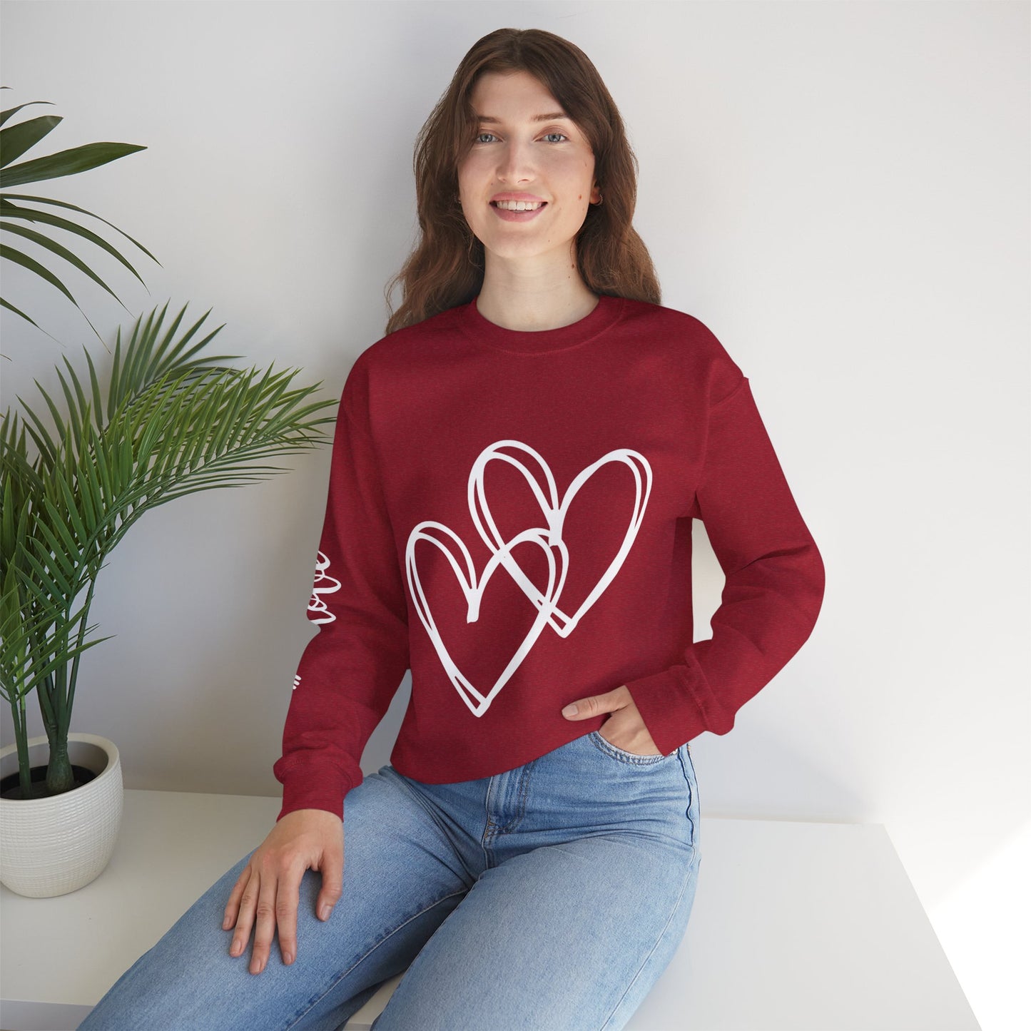 Hearts and Love Unisex Heavy Blend™ Crewneck Sweatshirt