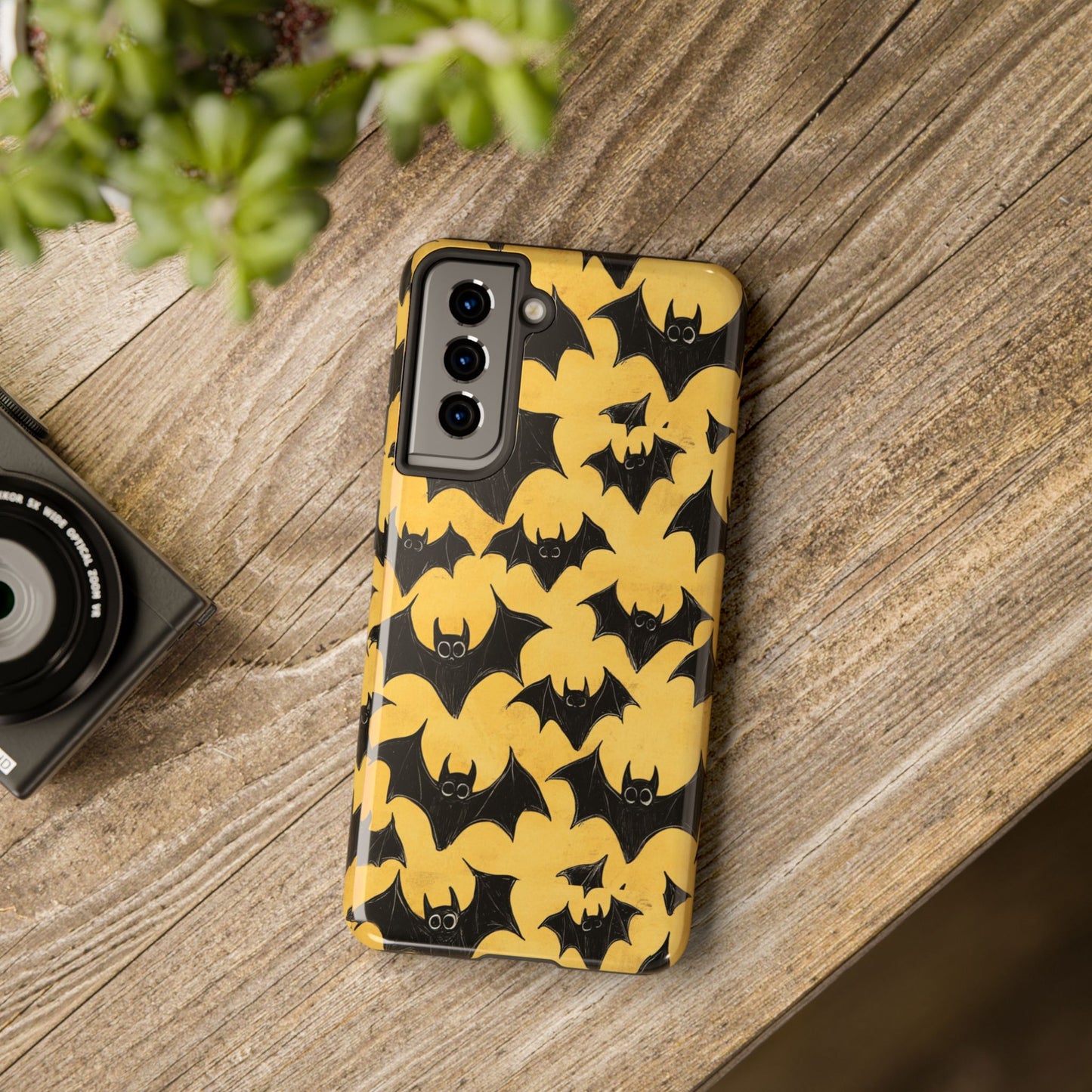 Halloween Yellow Bats Tough Phone Cases