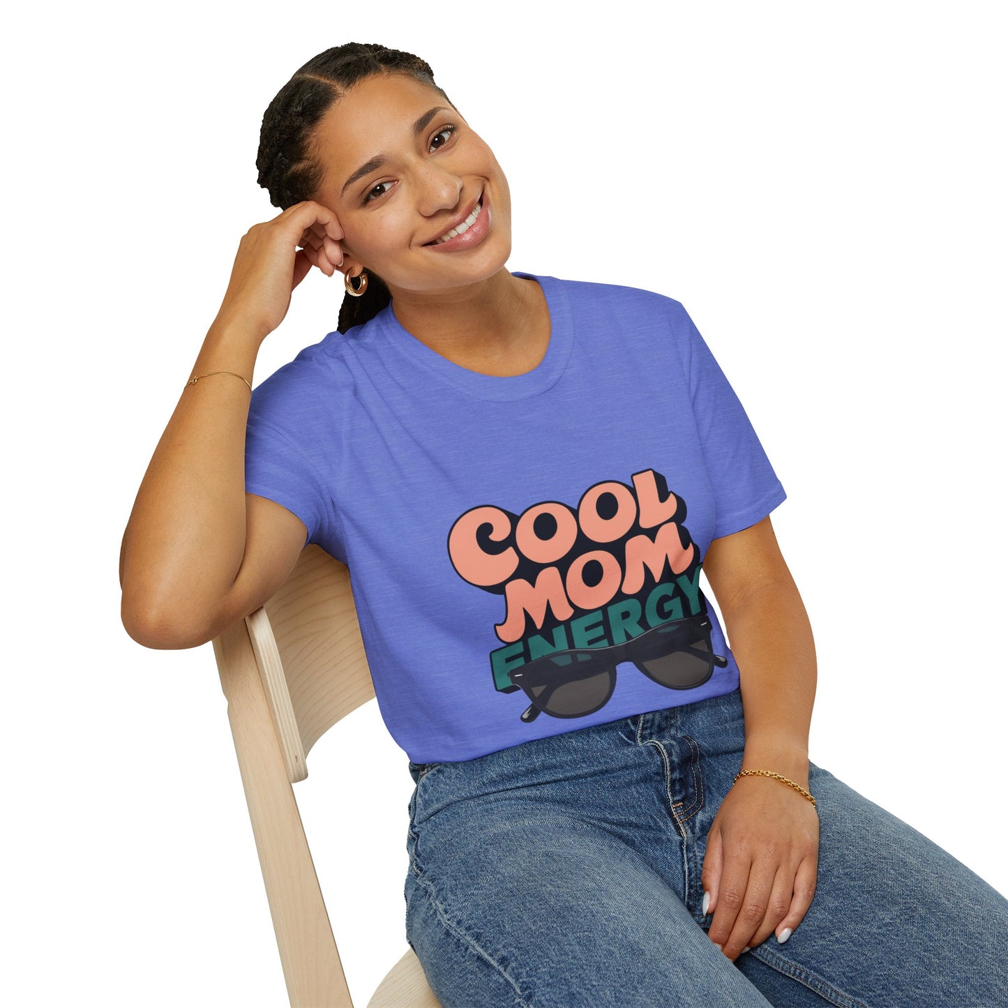 Cool Mom Energy Unisex T-Shirt - Softstyle Tee for Trendy Moms