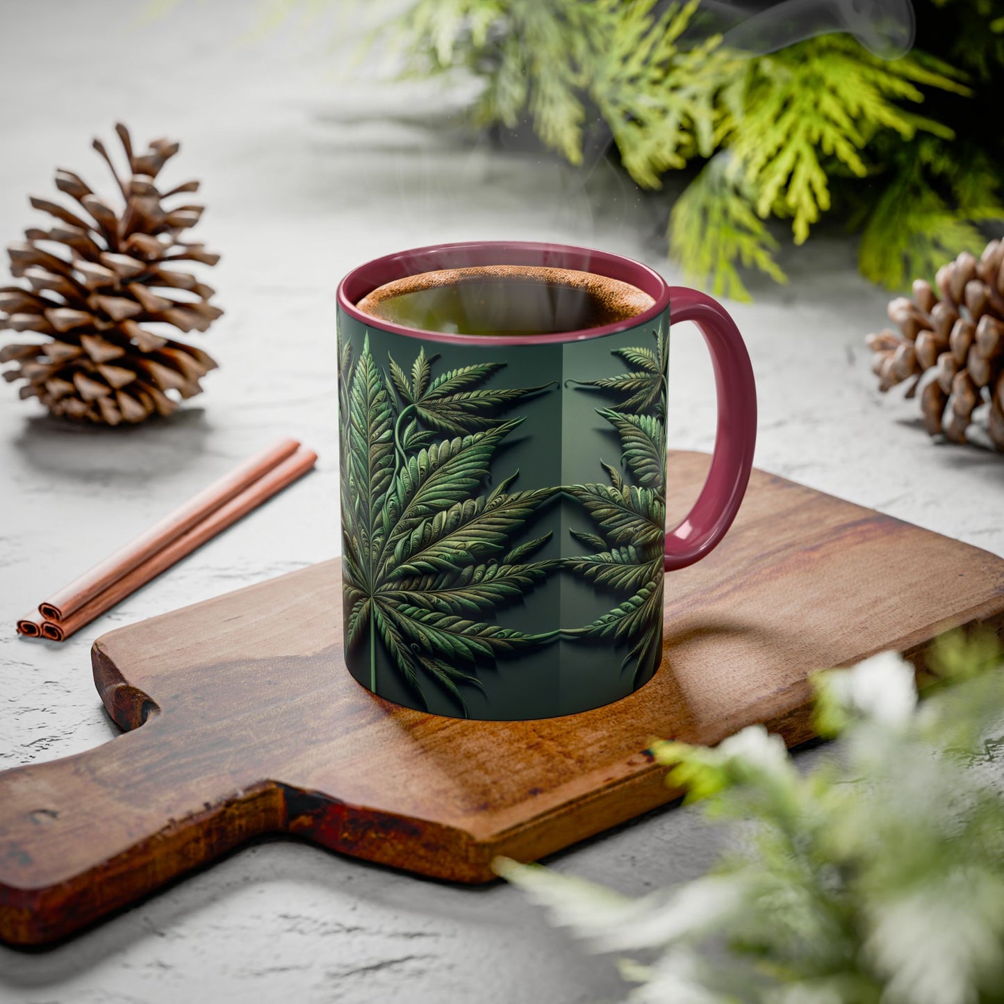 Cannabis Leaf Colorful Mugs, 11oz