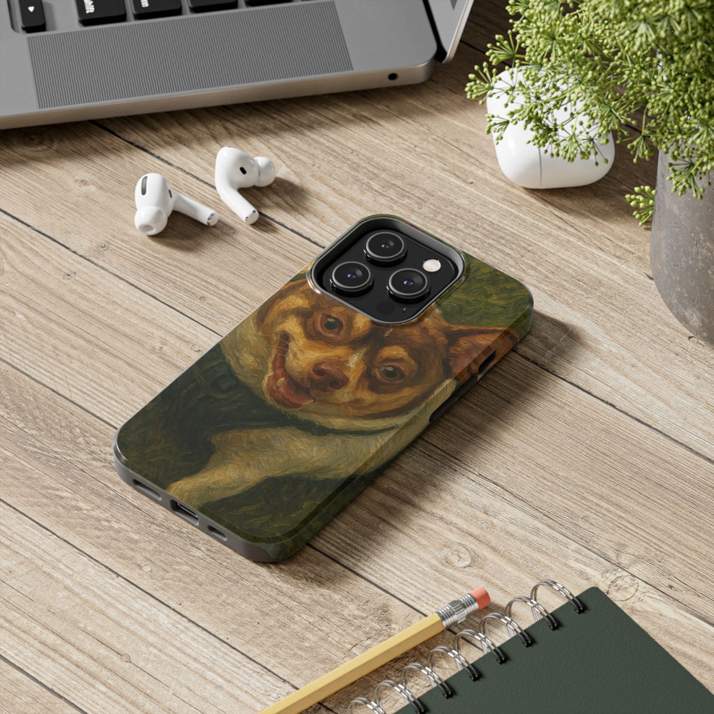 Custom Portrait Oil Painting Tough Phone Case - Durable & Stylish Design