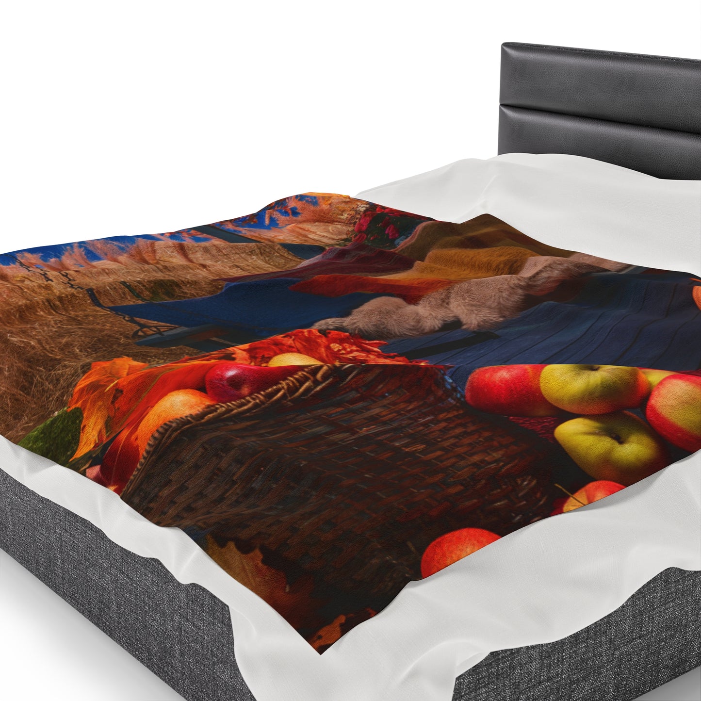 Fall Afternoon Velveteen Plush Blanket
