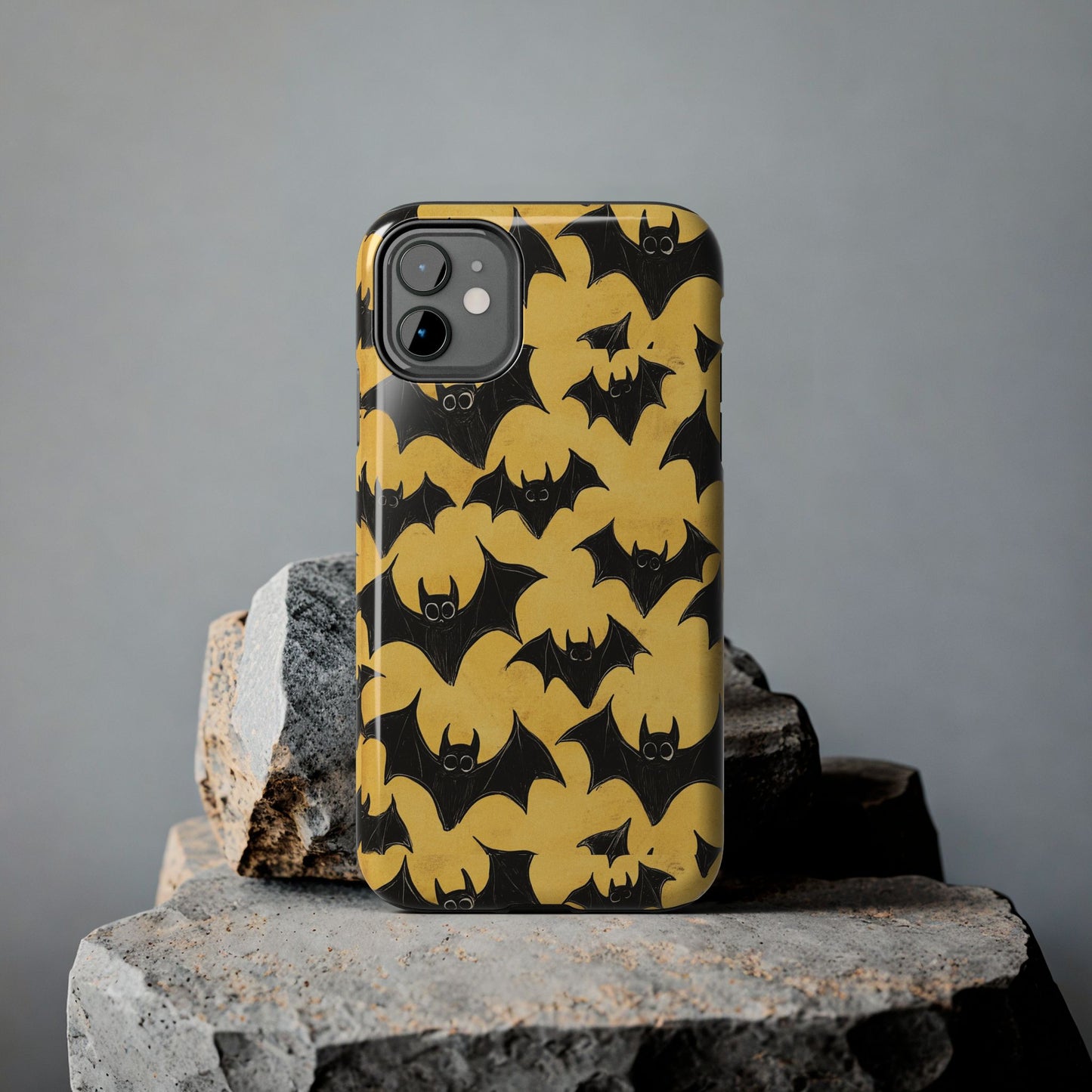 Halloween Yellow Bats Tough Phone Cases
