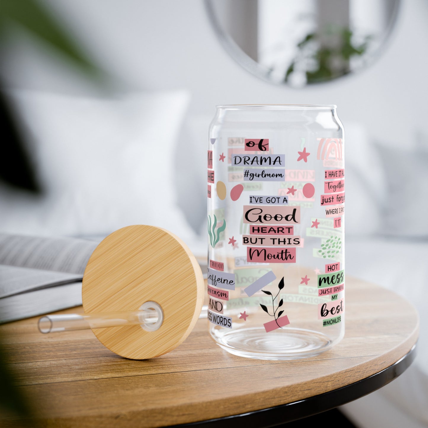 Funny Mama Sipper Glass, 16oz