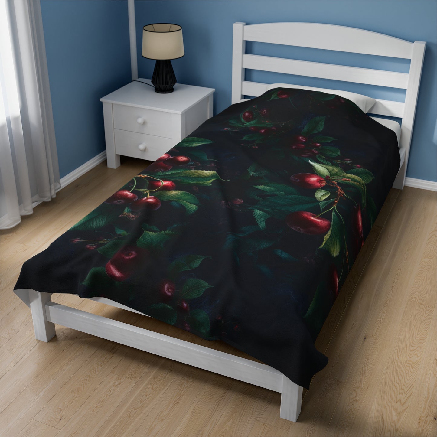 Black Cherry Velveteen Plush Blanket