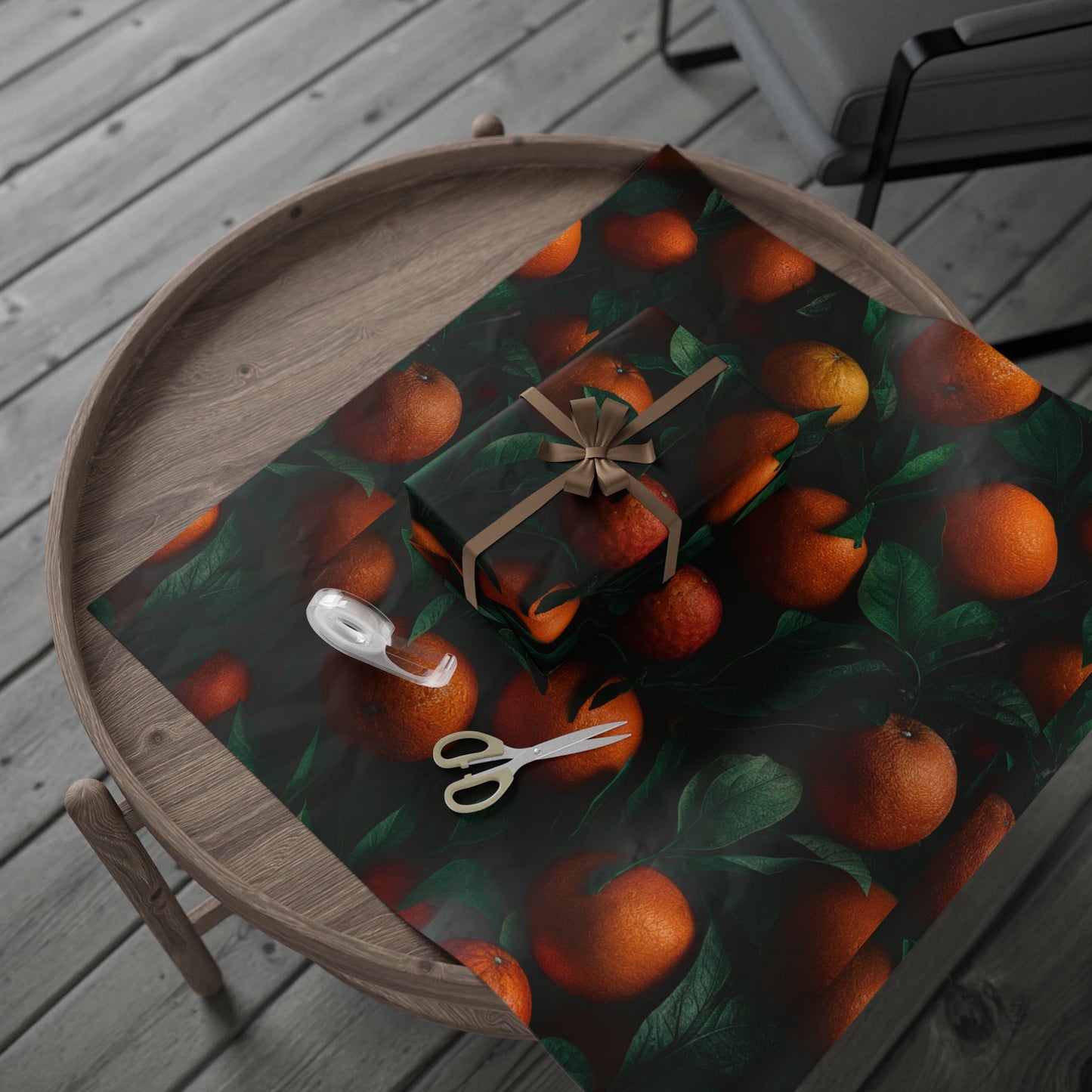 Orange Vine Themed Wrapping Papers