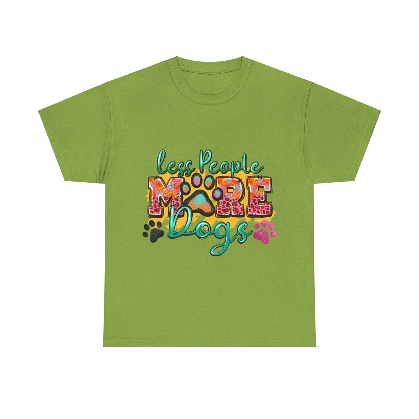 Less People More Dogs Unisex Heavy Cotton Tee