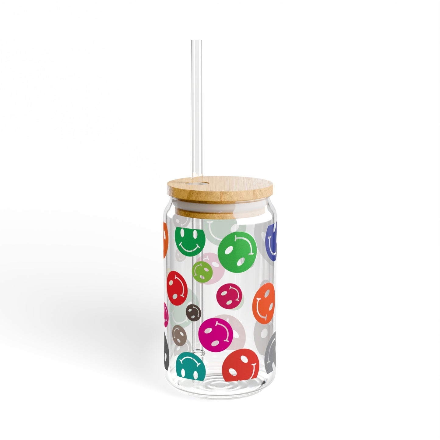 Smiley Face Sipper Glass, 16oz