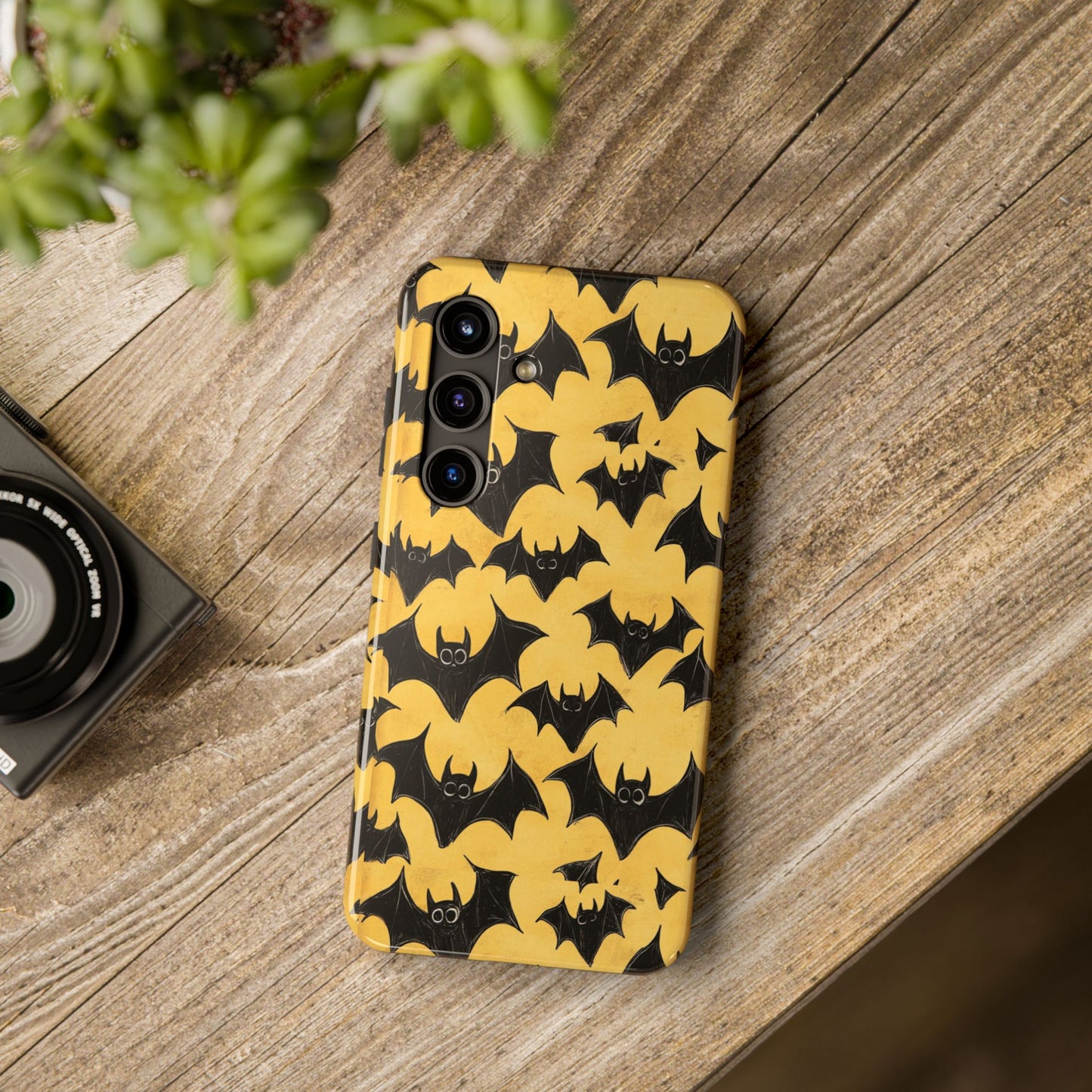Halloween Yellow Bats Tough Phone Cases