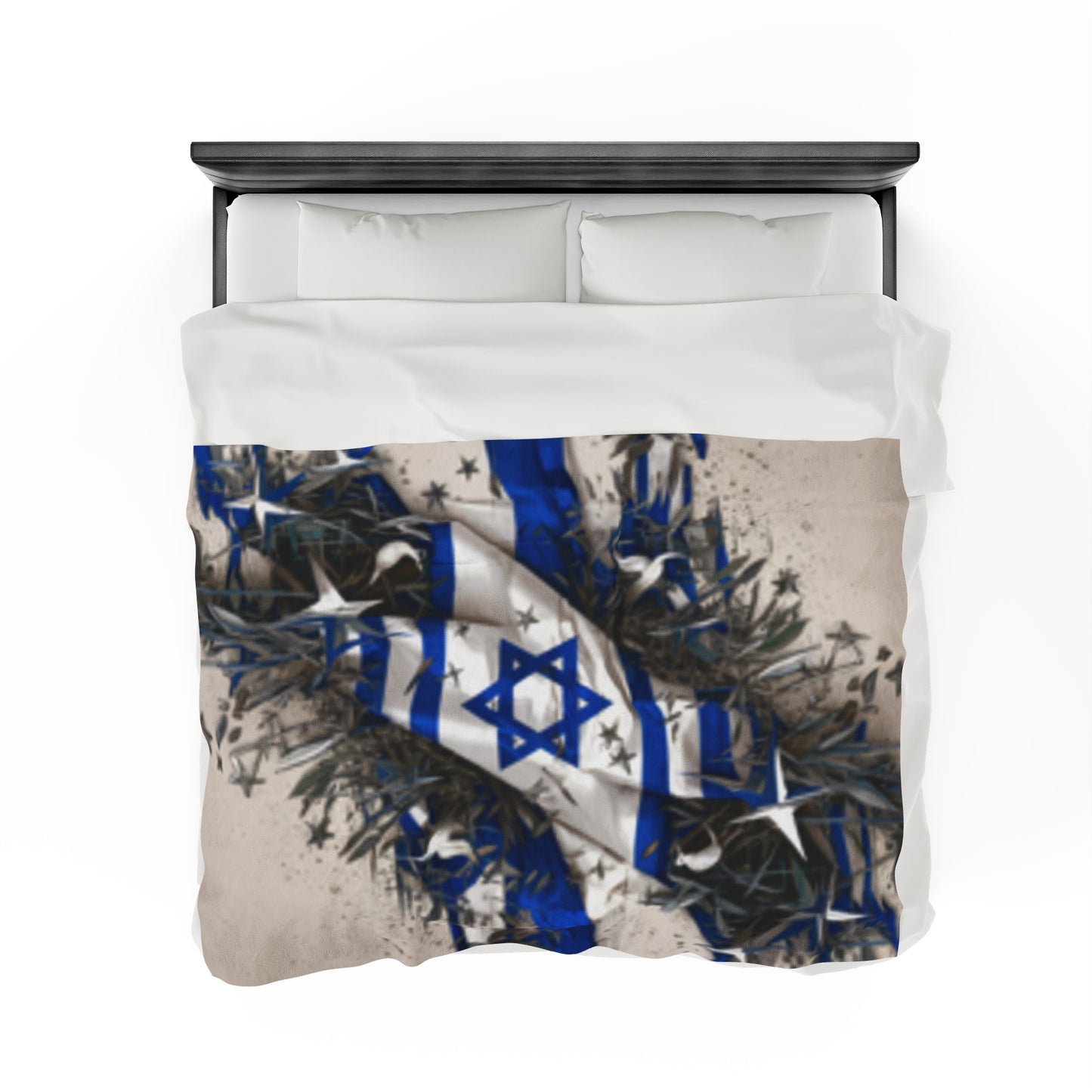 Israeli Flag Velveteen Plush Blanket